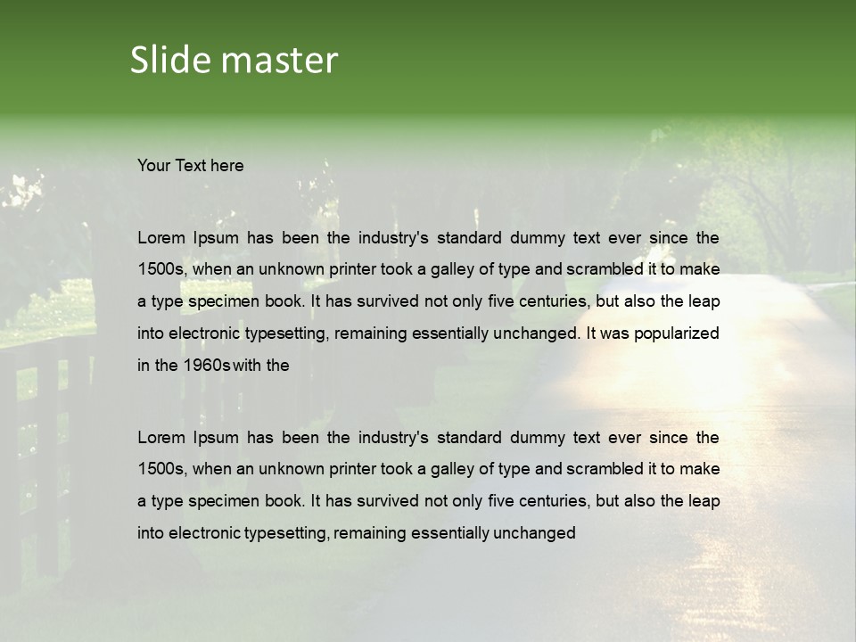 Horsefarm Landscape Fence PowerPoint Template