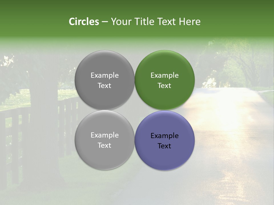 Horsefarm Landscape Fence PowerPoint Template