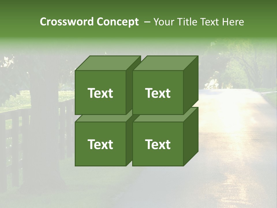 Horsefarm Landscape Fence PowerPoint Template