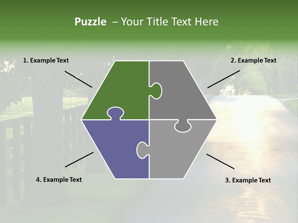 Horsefarm Landscape Fence PowerPoint Template