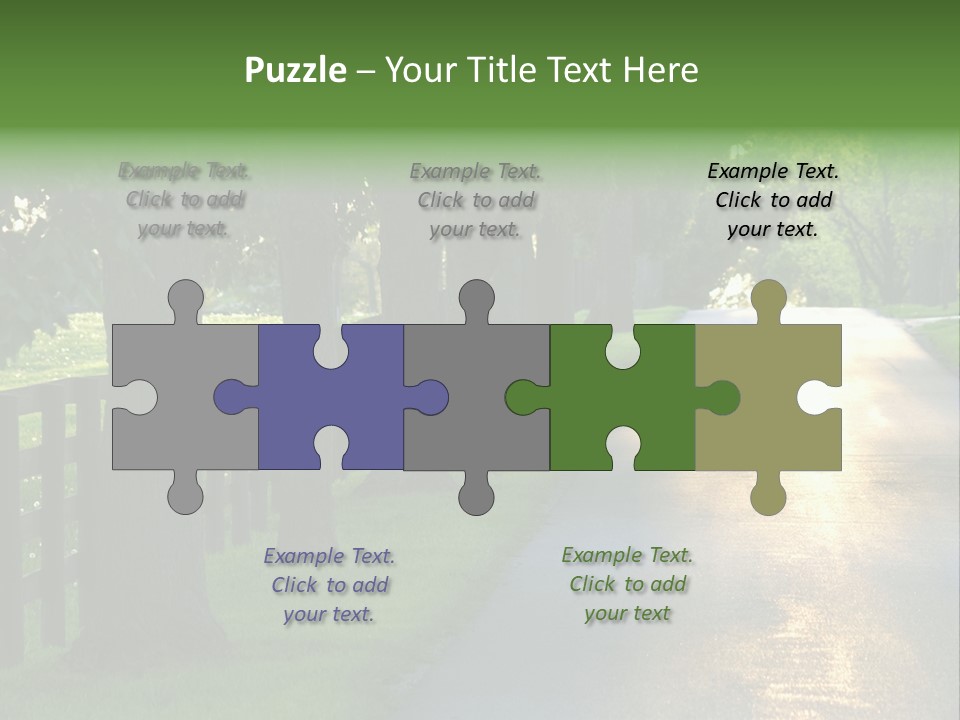 Horsefarm Landscape Fence PowerPoint Template