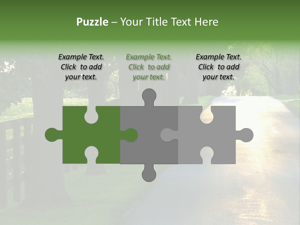 Horsefarm Landscape Fence PowerPoint Template