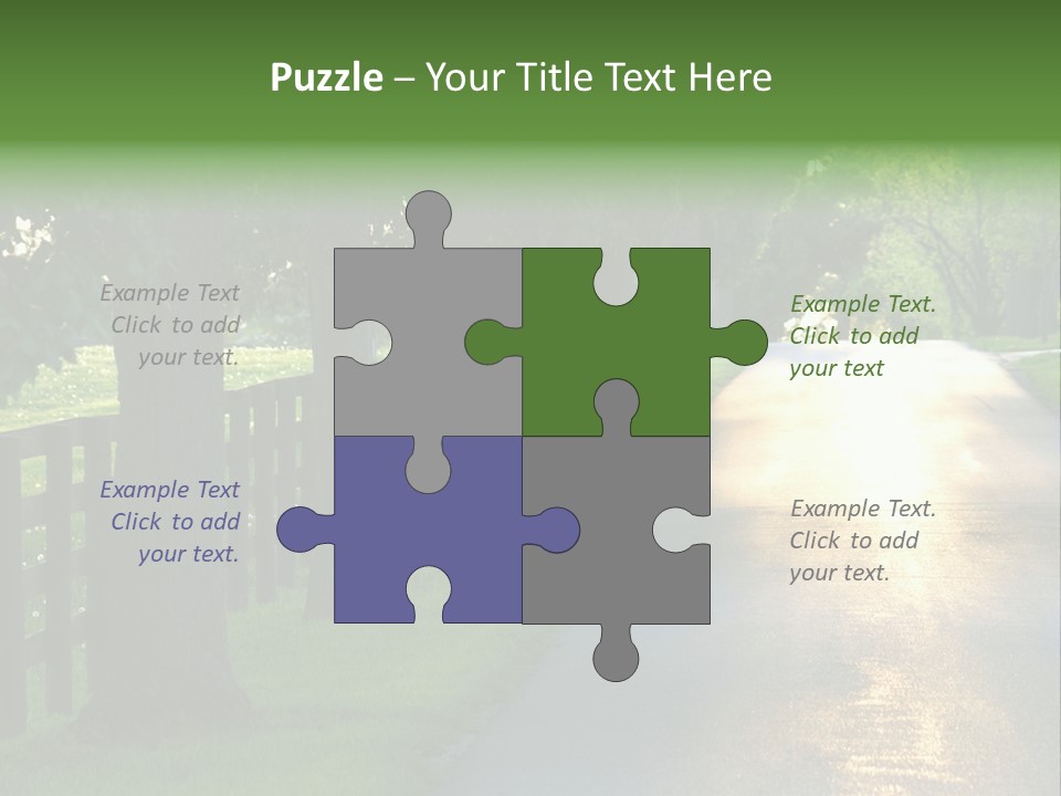 Horsefarm Landscape Fence PowerPoint Template