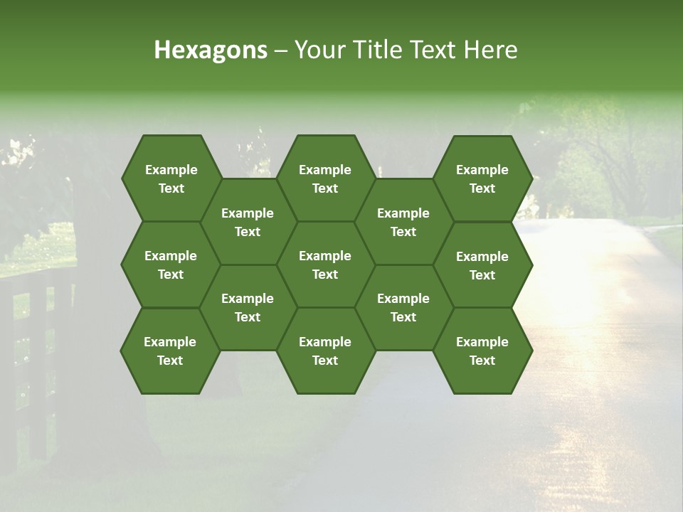 Horsefarm Landscape Fence PowerPoint Template