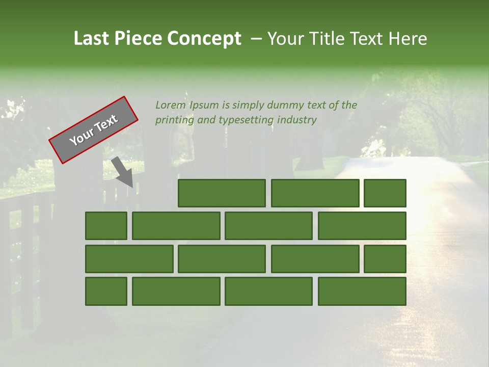 Horsefarm Landscape Fence PowerPoint Template