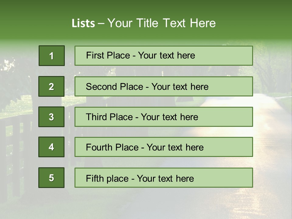 Horsefarm Landscape Fence PowerPoint Template
