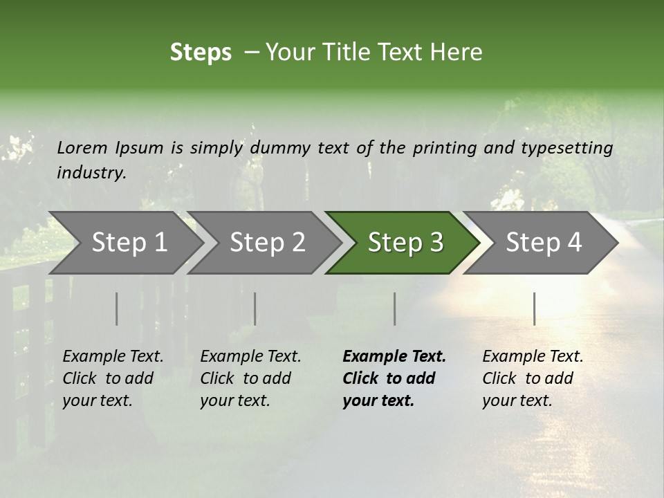 Horsefarm Landscape Fence PowerPoint Template