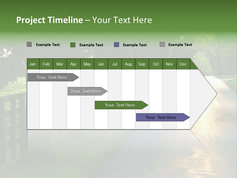 Horsefarm Landscape Fence PowerPoint Template