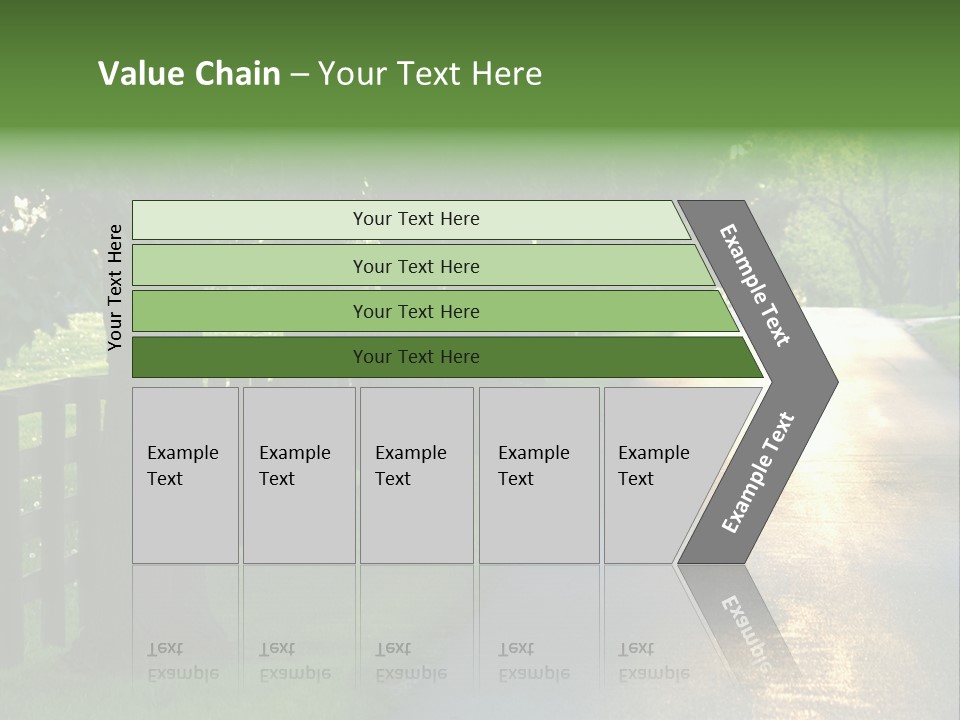 Horsefarm Landscape Fence PowerPoint Template