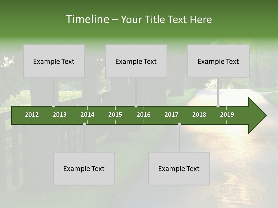 Horsefarm Landscape Fence PowerPoint Template