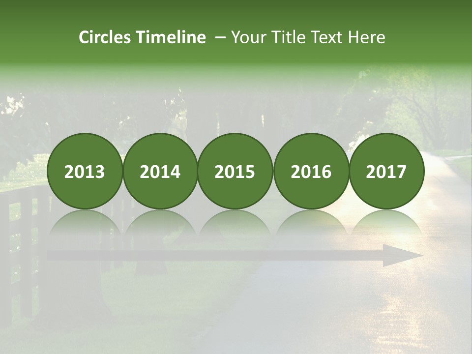 Horsefarm Landscape Fence PowerPoint Template