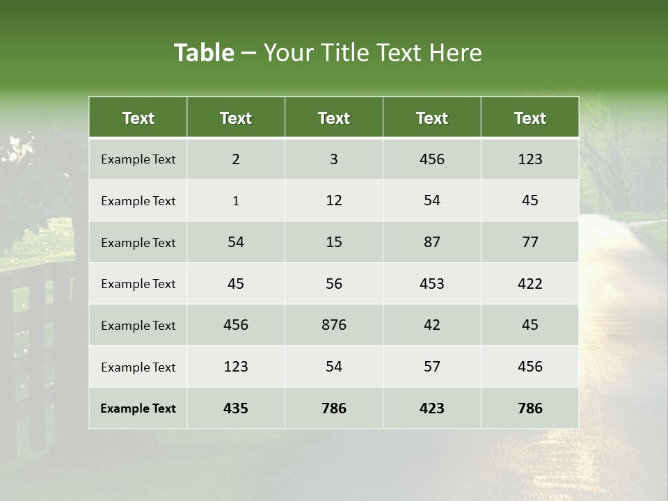 Horsefarm Landscape Fence PowerPoint Template