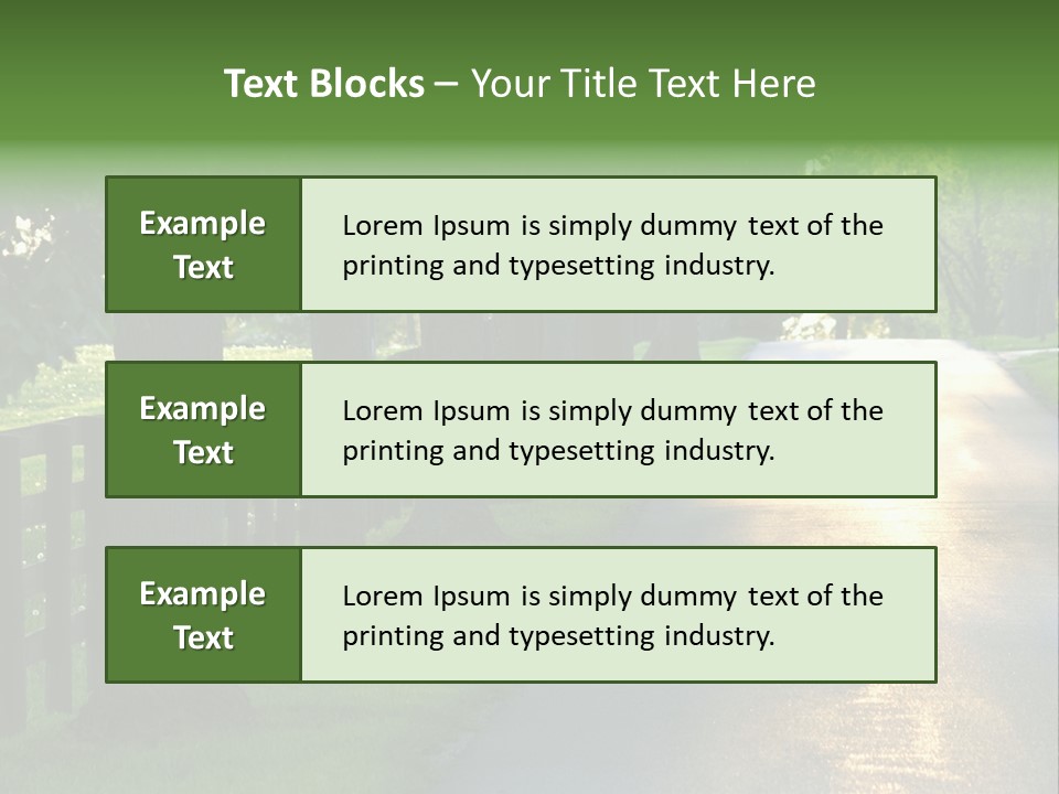 Horsefarm Landscape Fence PowerPoint Template