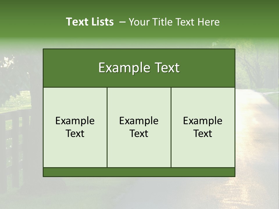 Horsefarm Landscape Fence PowerPoint Template