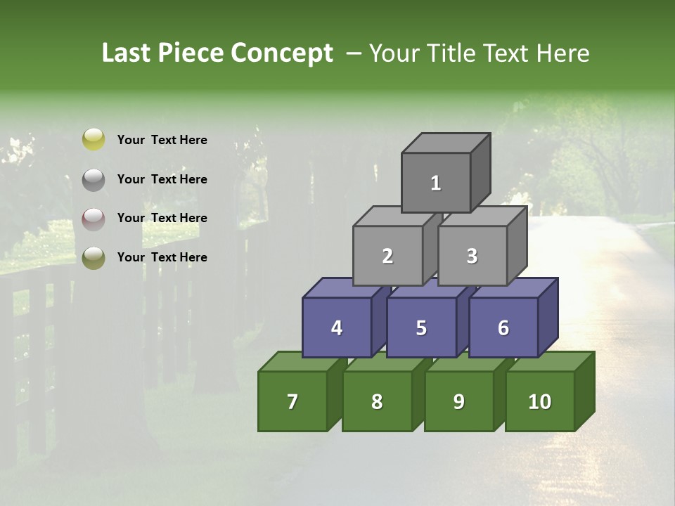 Horsefarm Landscape Fence PowerPoint Template