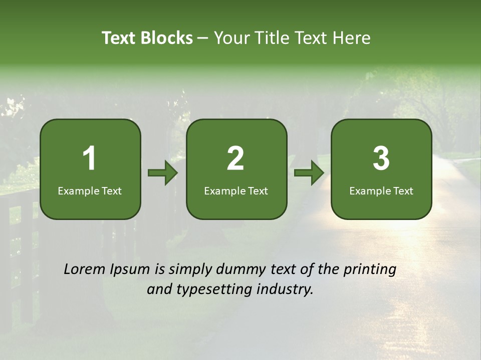Horsefarm Landscape Fence PowerPoint Template