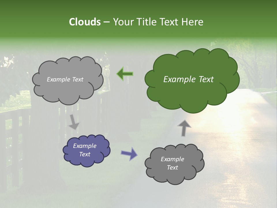Horsefarm Landscape Fence PowerPoint Template