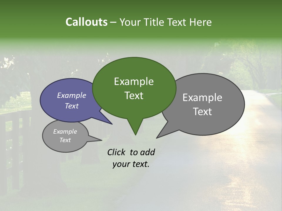 Horsefarm Landscape Fence PowerPoint Template