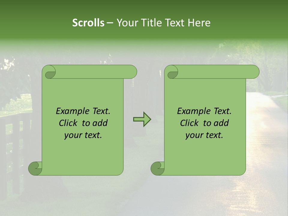 Horsefarm Landscape Fence PowerPoint Template