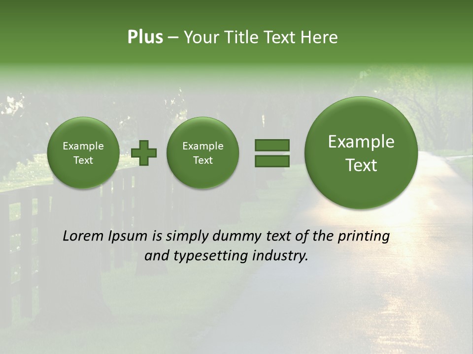 Horsefarm Landscape Fence PowerPoint Template