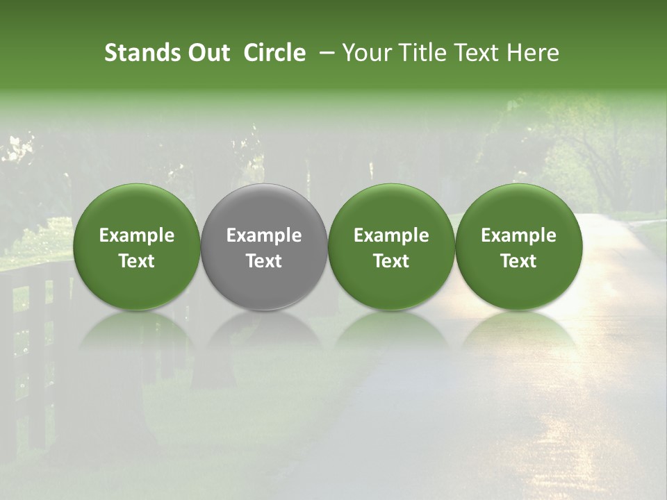 Horsefarm Landscape Fence PowerPoint Template