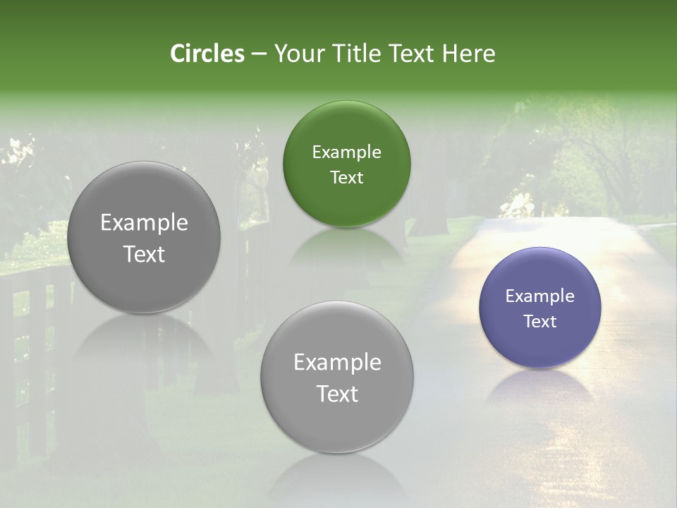 Horsefarm Landscape Fence PowerPoint Template