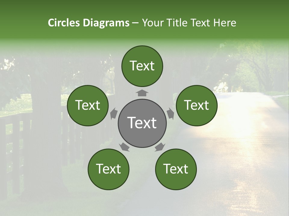 Horsefarm Landscape Fence PowerPoint Template