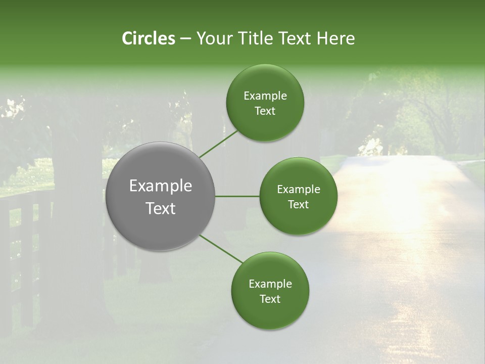 Horsefarm Landscape Fence PowerPoint Template