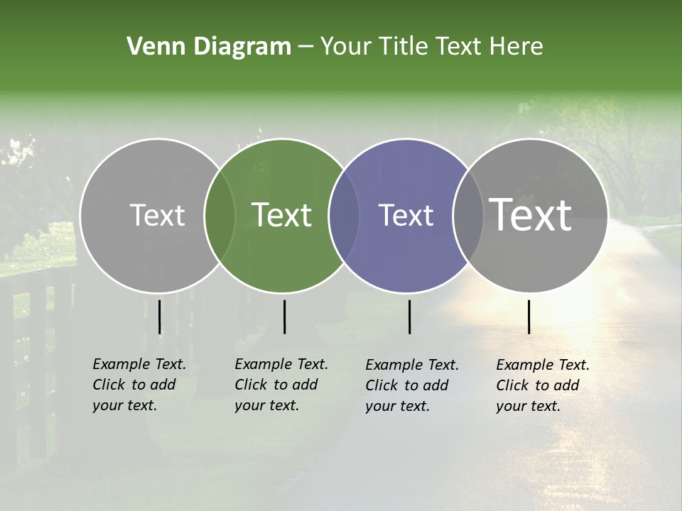 Horsefarm Landscape Fence PowerPoint Template
