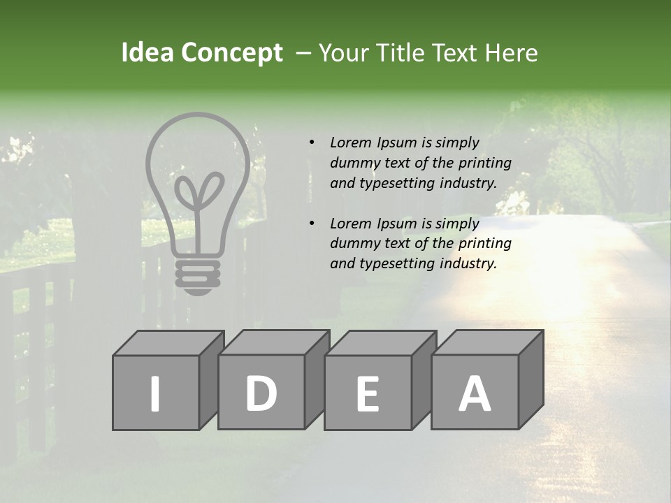 Horsefarm Landscape Fence PowerPoint Template