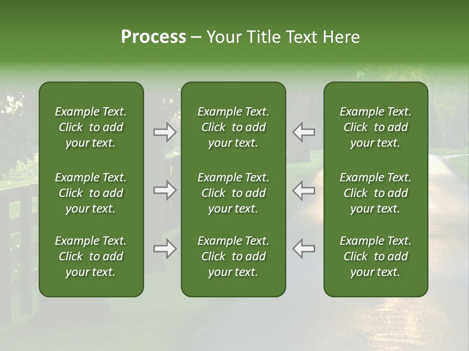 Horsefarm Landscape Fence PowerPoint Template