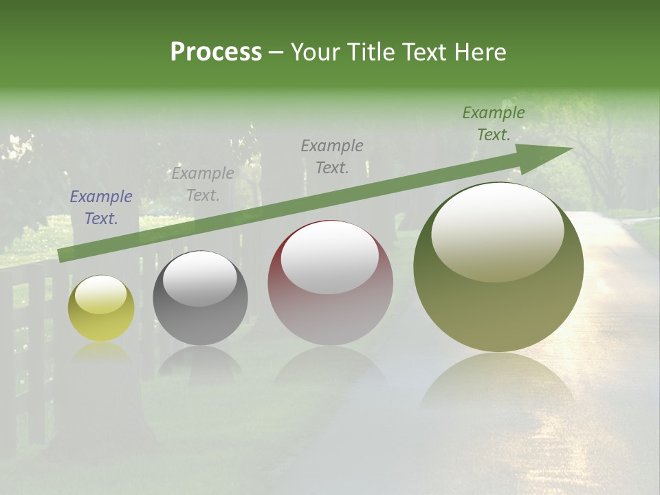 Horsefarm Landscape Fence PowerPoint Template