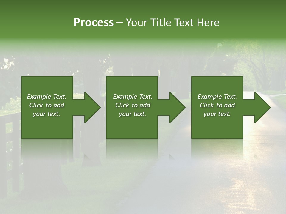 Horsefarm Landscape Fence PowerPoint Template