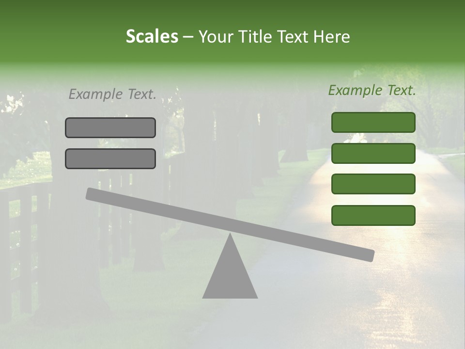 Horsefarm Landscape Fence PowerPoint Template