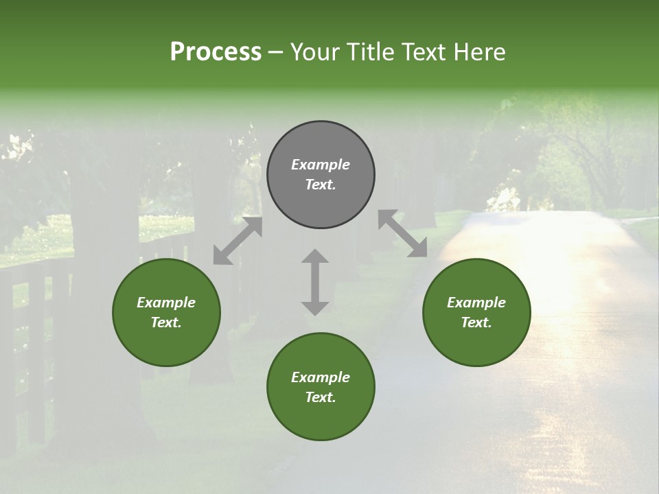 Horsefarm Landscape Fence PowerPoint Template