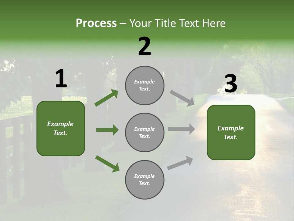 Horsefarm Landscape Fence PowerPoint Template