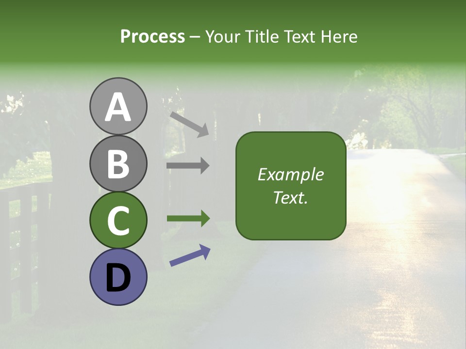 Horsefarm Landscape Fence PowerPoint Template