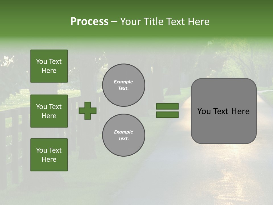 Horsefarm Landscape Fence PowerPoint Template