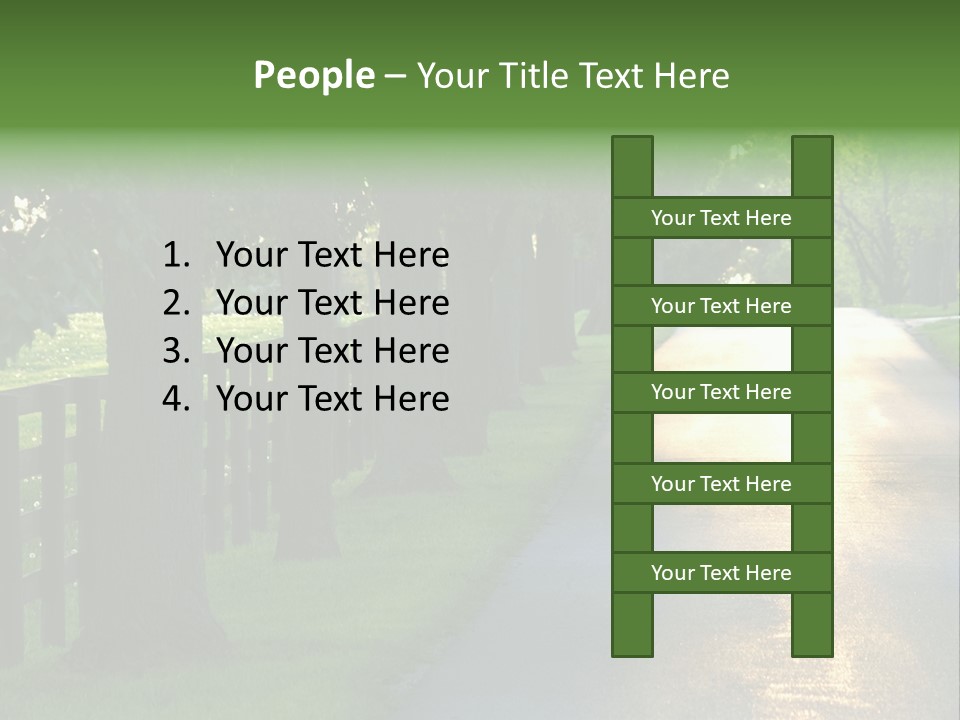 Horsefarm Landscape Fence PowerPoint Template