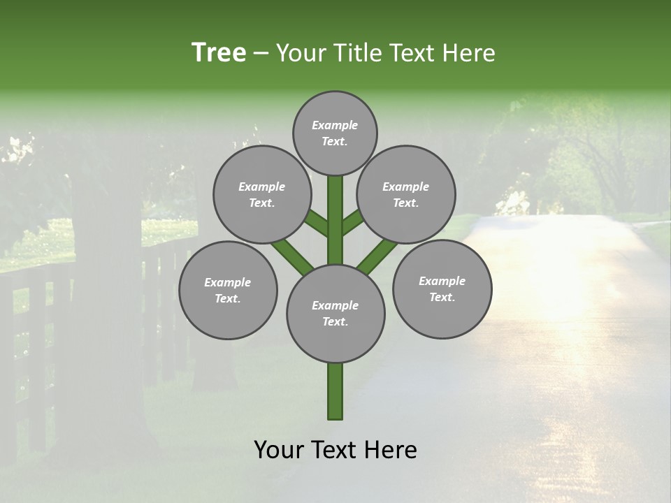 Horsefarm Landscape Fence PowerPoint Template