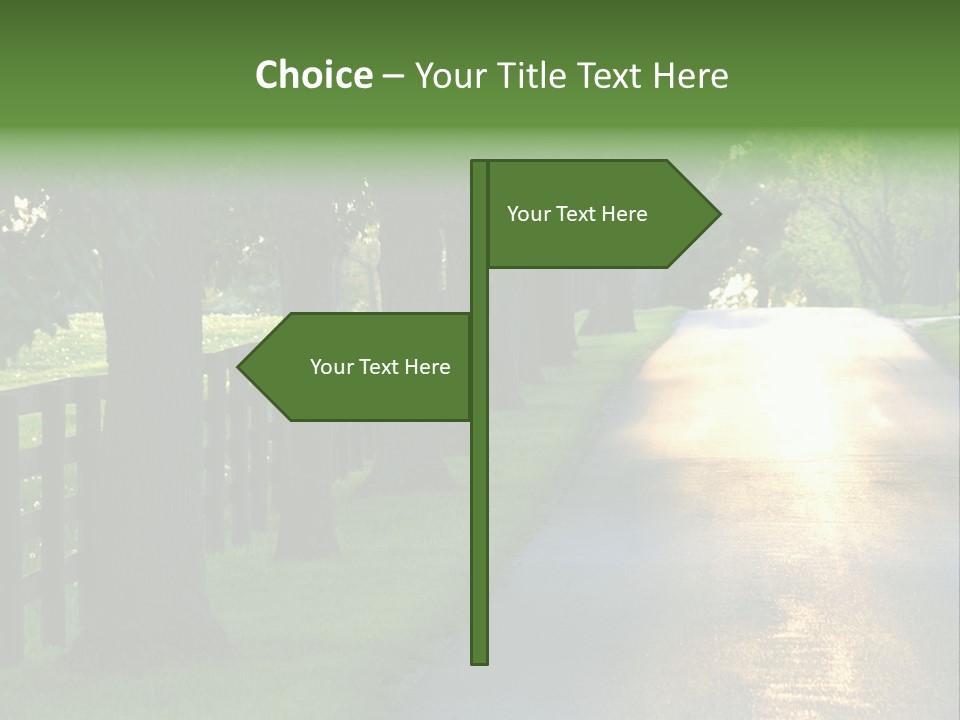 Horsefarm Landscape Fence PowerPoint Template