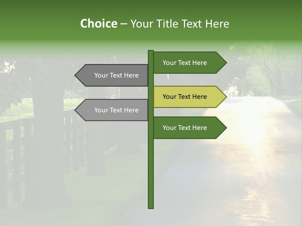 Horsefarm Landscape Fence PowerPoint Template