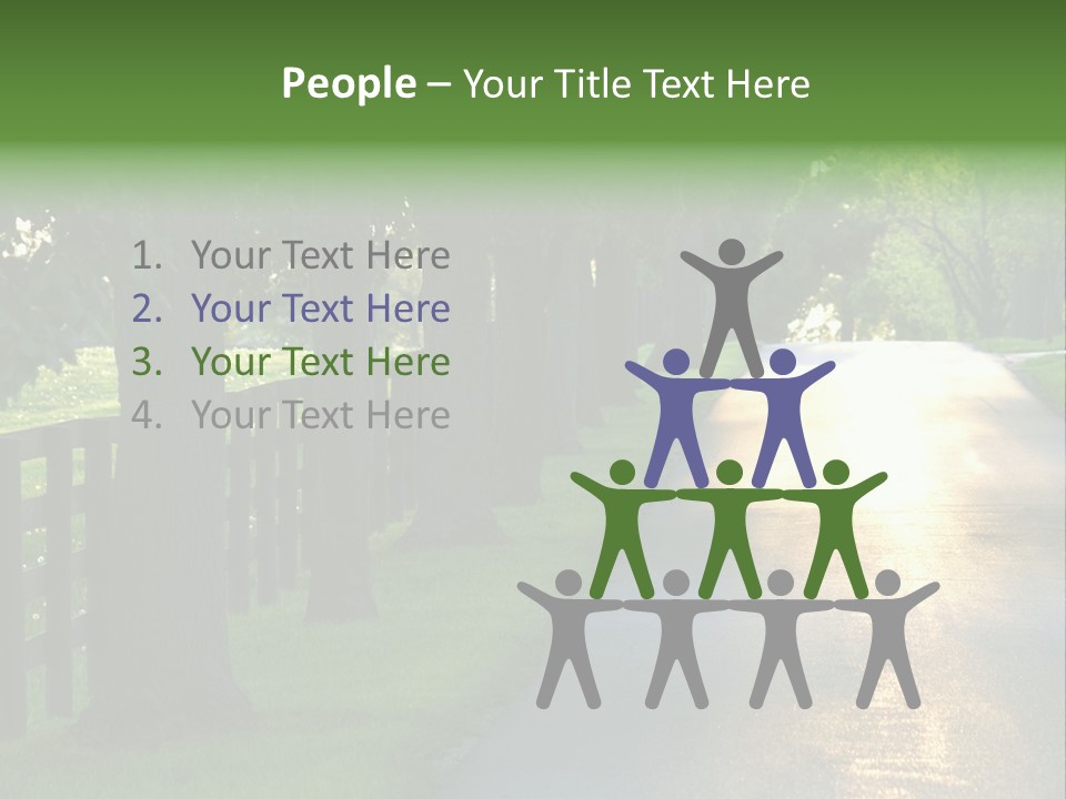 Horsefarm Landscape Fence PowerPoint Template