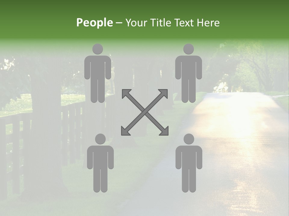 Horsefarm Landscape Fence PowerPoint Template