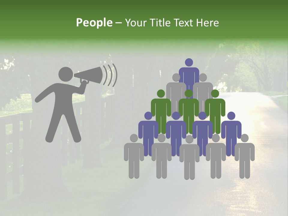 Horsefarm Landscape Fence PowerPoint Template