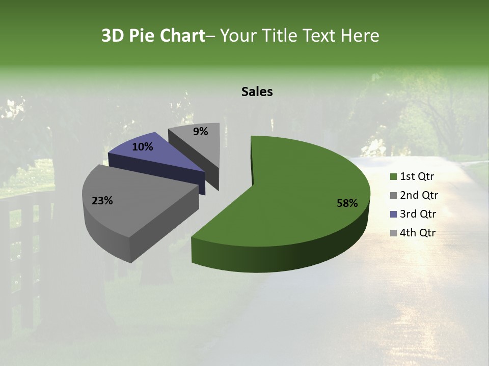 Horsefarm Landscape Fence PowerPoint Template