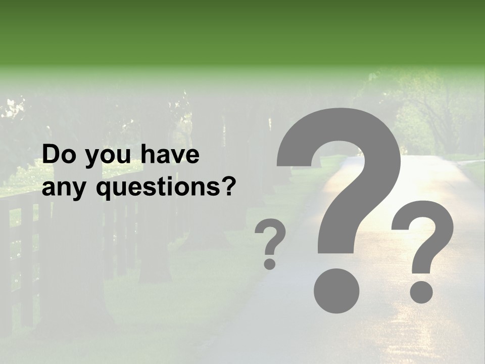 Horsefarm Landscape Fence PowerPoint Template