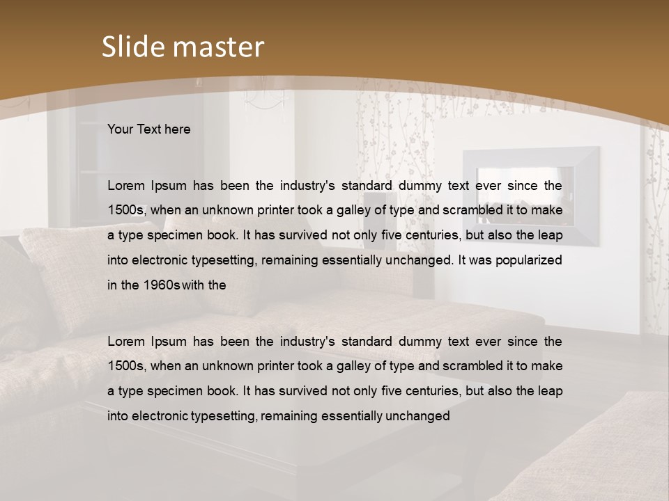 Decor House Chair PowerPoint Template