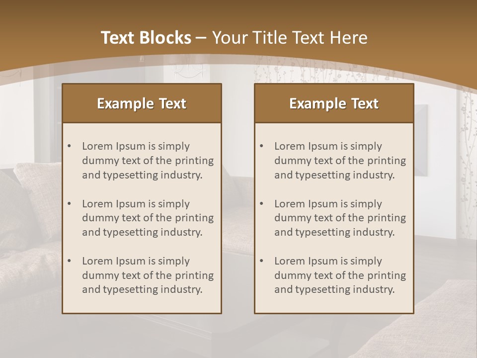 Decor House Chair PowerPoint Template