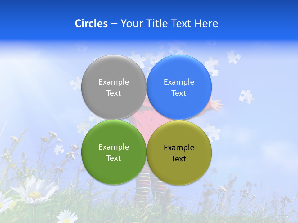 Outstretched Leisure Child PowerPoint Template